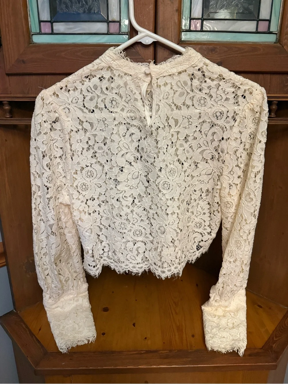 Anthropologie Bardot Georgia Lace top and cream/ivory 6